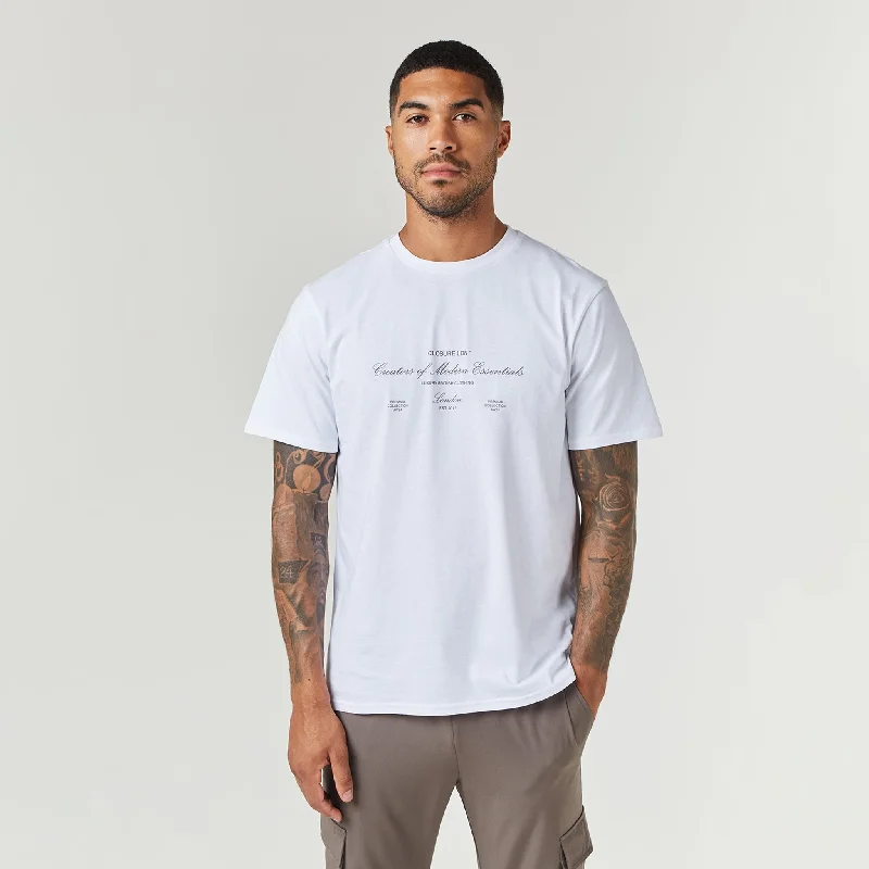 Deluxe Script T-Shirt | White