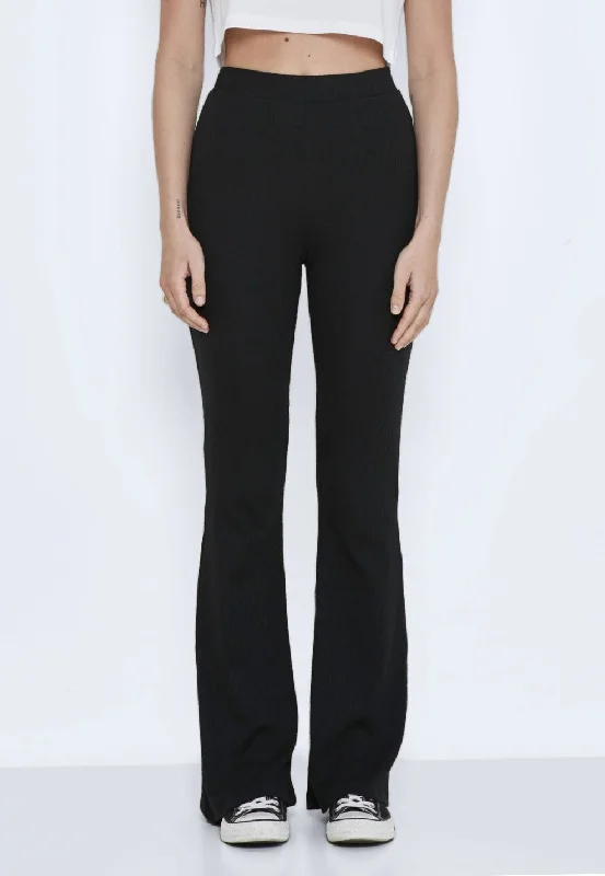 Noisy May - Pasa High Waist Flared Black - Pants