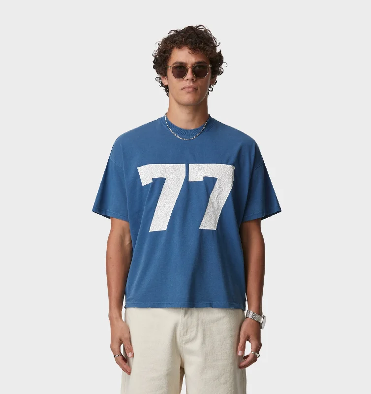 77 Lewi Tee - Washed Cobalt