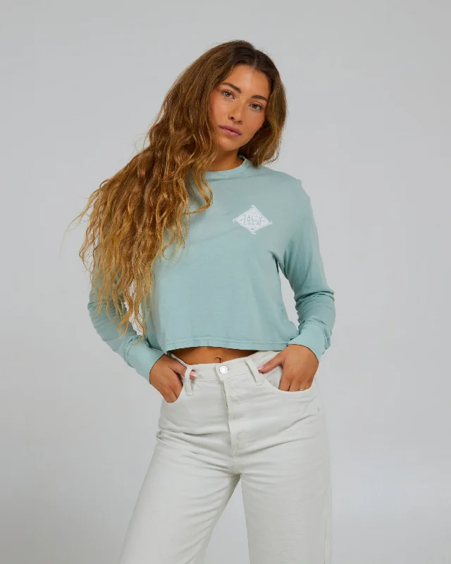 Board Meeting L/S Crop - Cloud Blue