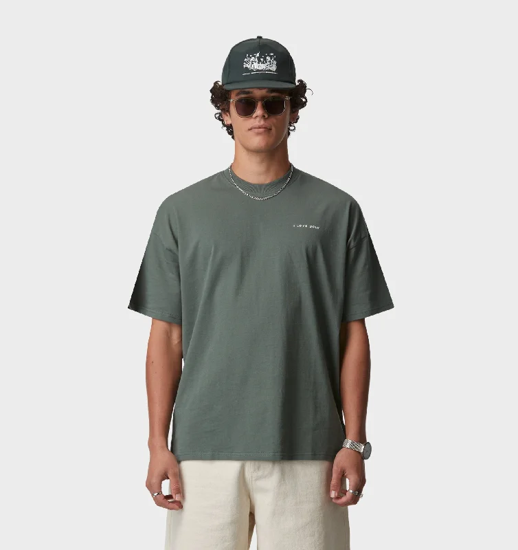 Box Tee - Smokey Green