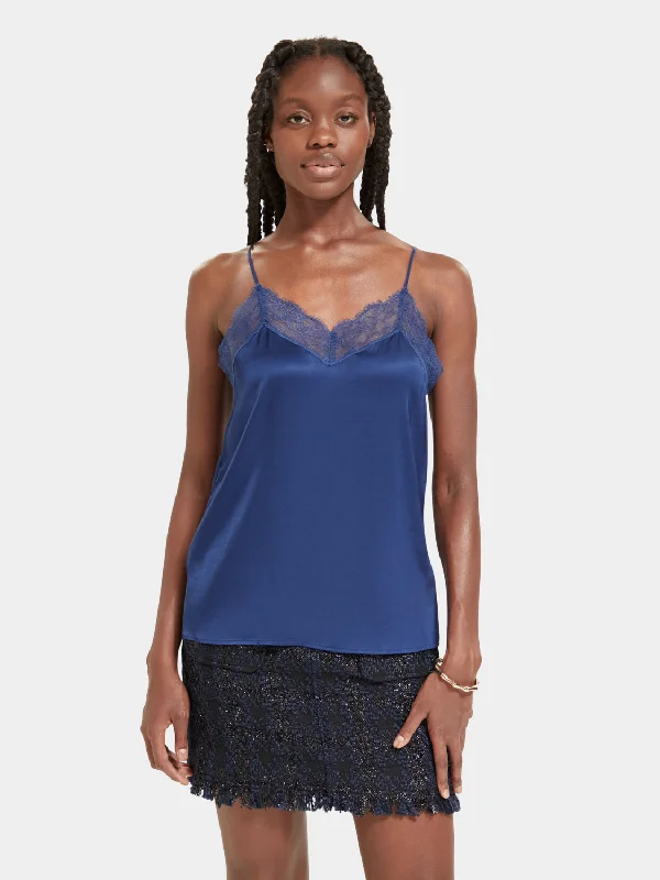 Camisole with lace trim