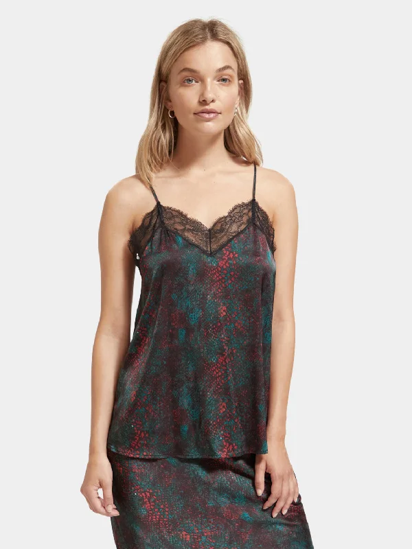 Camisole with lace trim