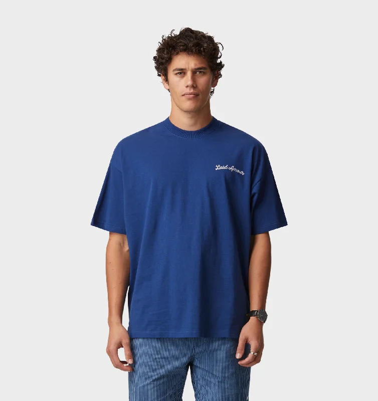 Chainstitch Box Tee - Cobalt