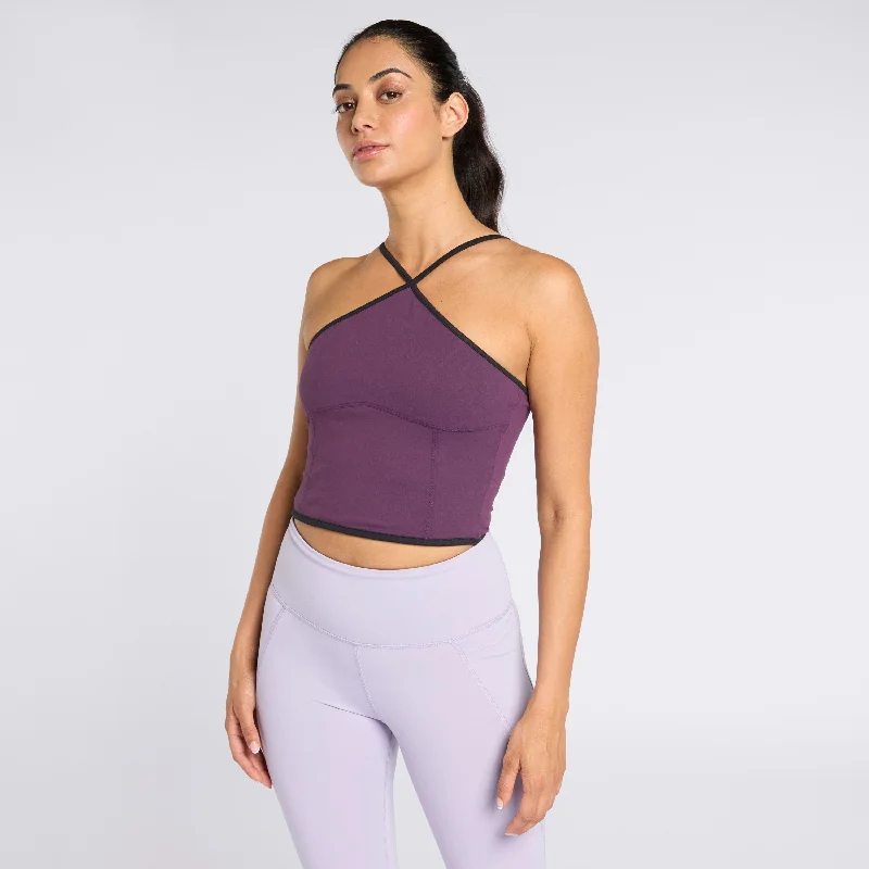 Criss Cross Tank Midnight Plum