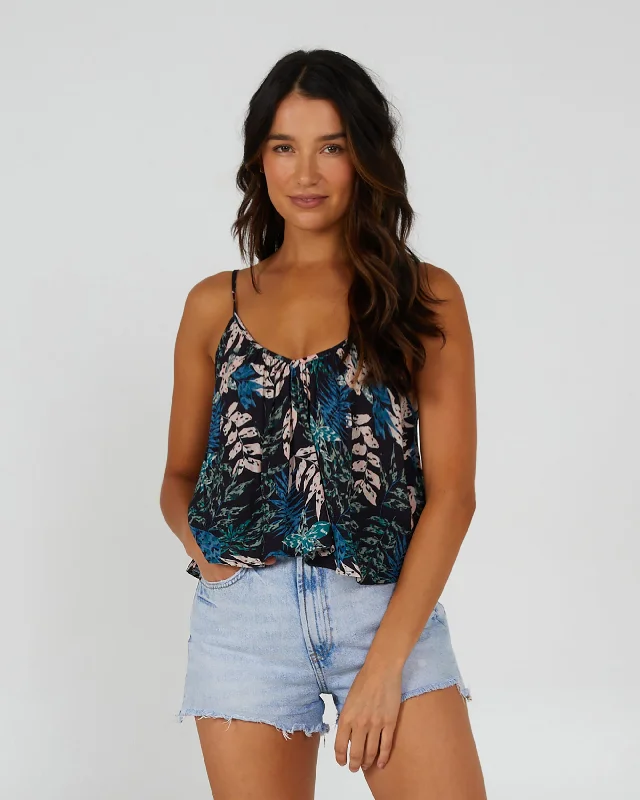 Desert Island Cami - Black Tropic