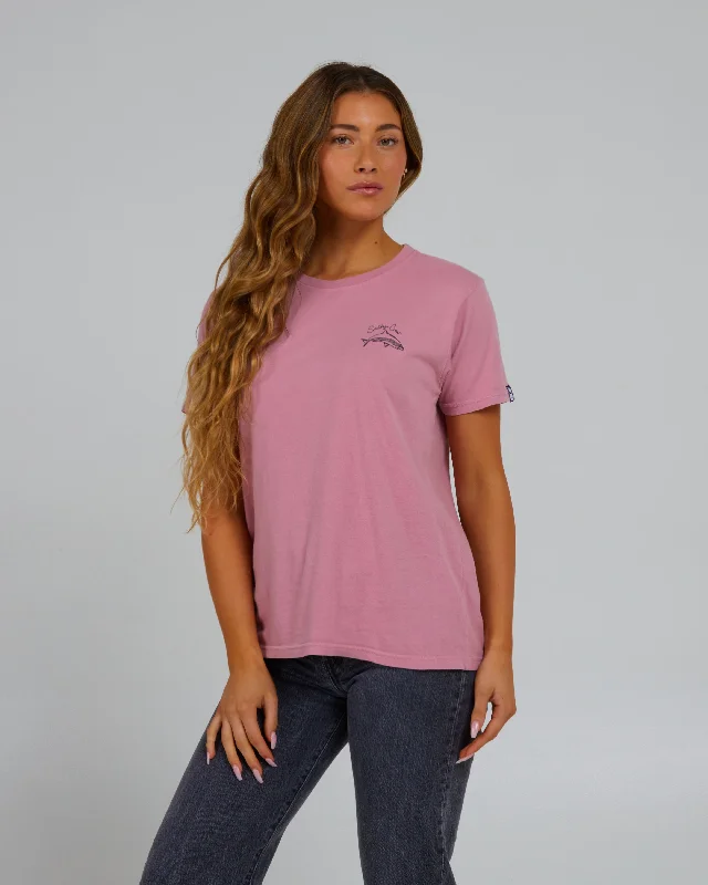 Love Bite Boyfriend Tee - Warm Liliac