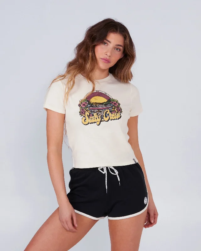 On Vacation Baby Tee  - Bone