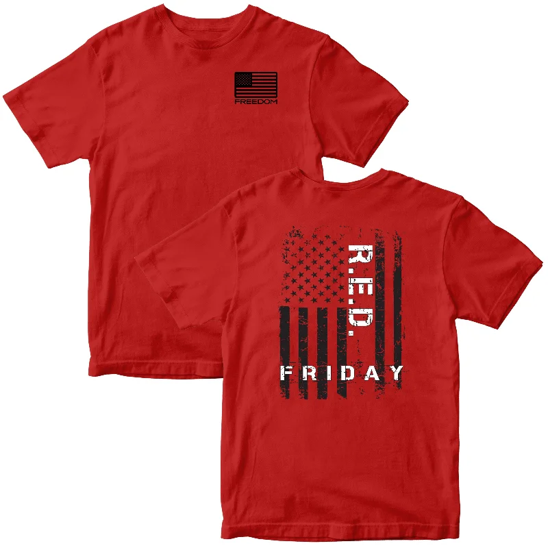 R.E.D Friday Blk Flag 2-Sided Tee