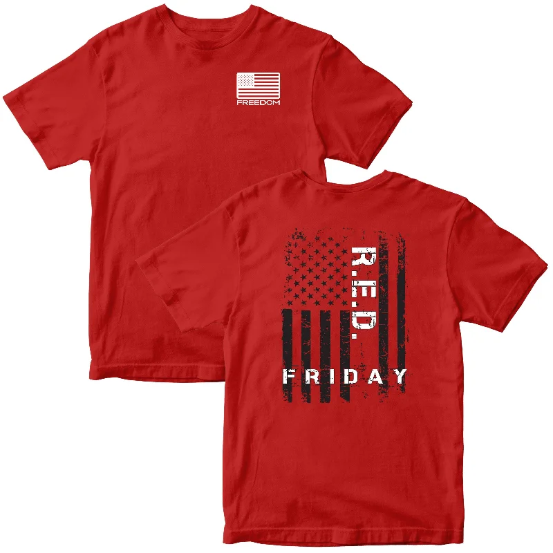 R.E.D Friday Freedom Wht Flag 2-Sided Tee