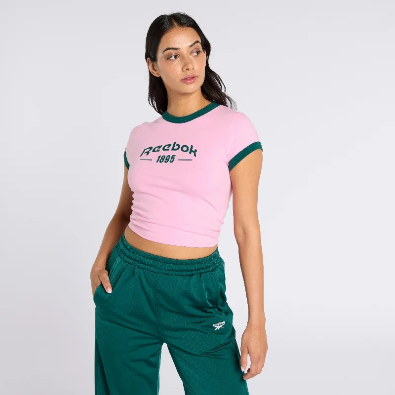 Ringer 95 Tee Astro Rose/ Collegiate Green