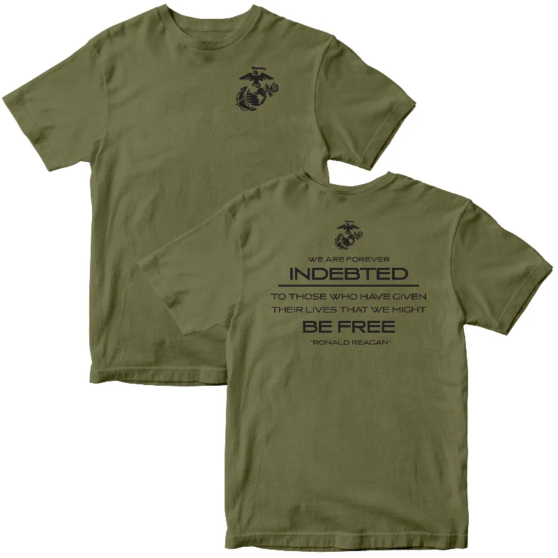 Ronald Reagan Indebted Quote 2-Sided Tee