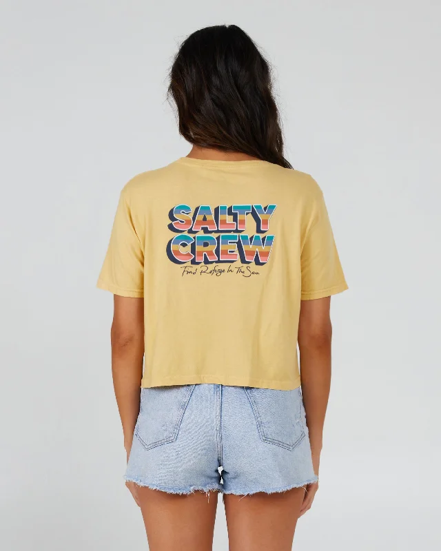 Summertime Crop Tee - Dusty Gold