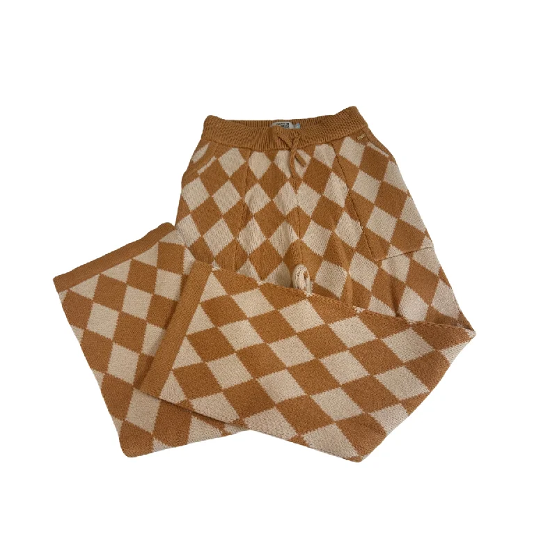 GIRL TONAL CHECKERBOARD KNITTED PANT