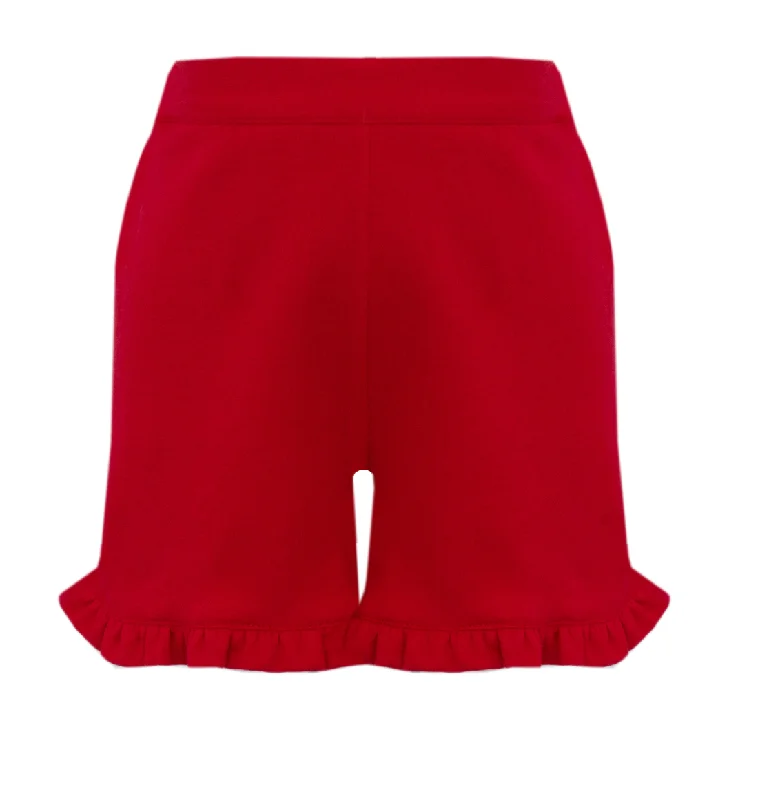 ABC GIRL´S- Red solid knit girl's shorts