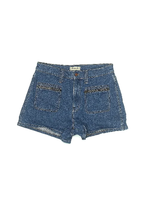 High-Rise Denim Shorts in Medium Wash