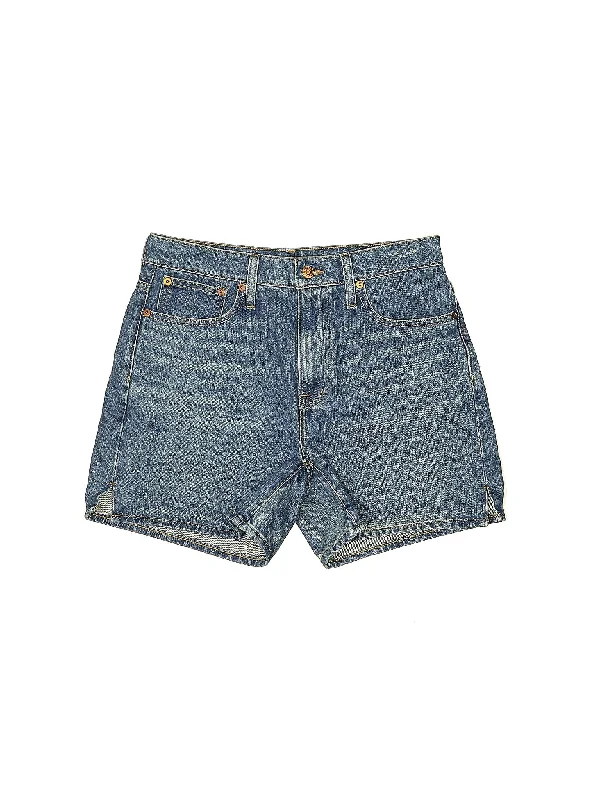 High-Rise Denim Shorts in Medium Wash