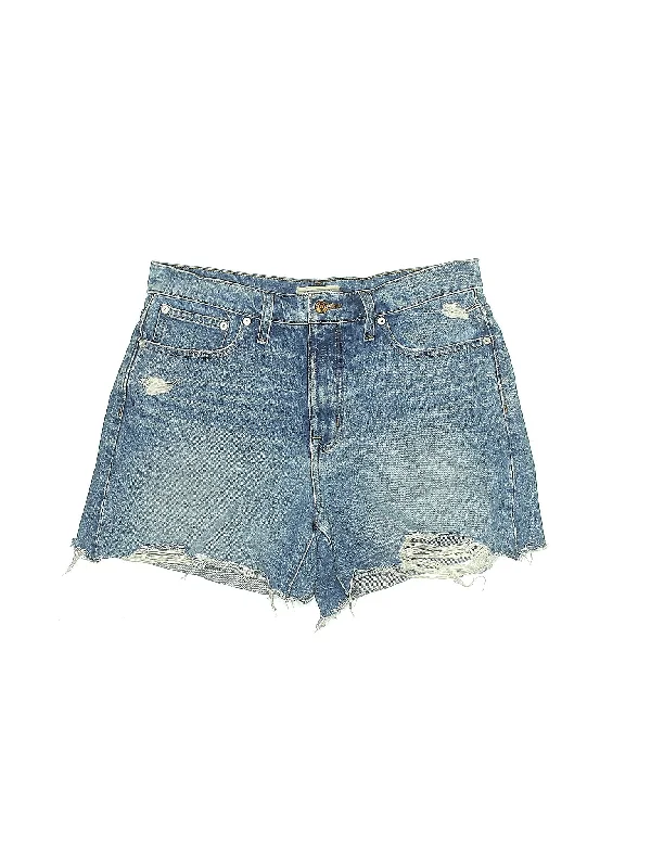 High-Rise Denim Shorts in Medium Wash