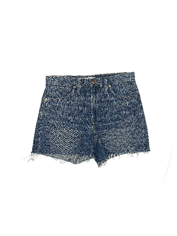 High-Rise Denim Shorts in Medium Wash