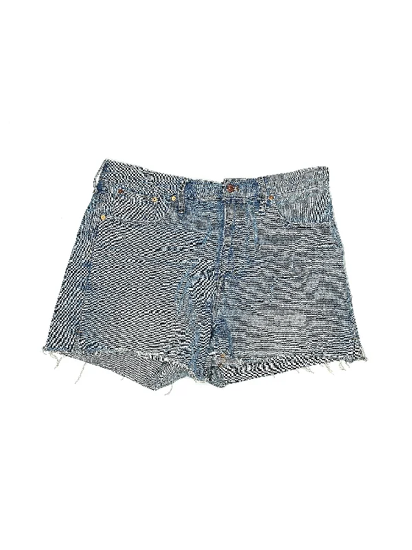 High-Rise Denim Shorts in Medium Wash