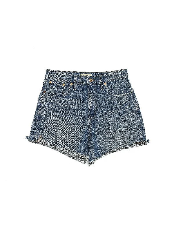 High-Rise Denim Shorts in Medium Wash