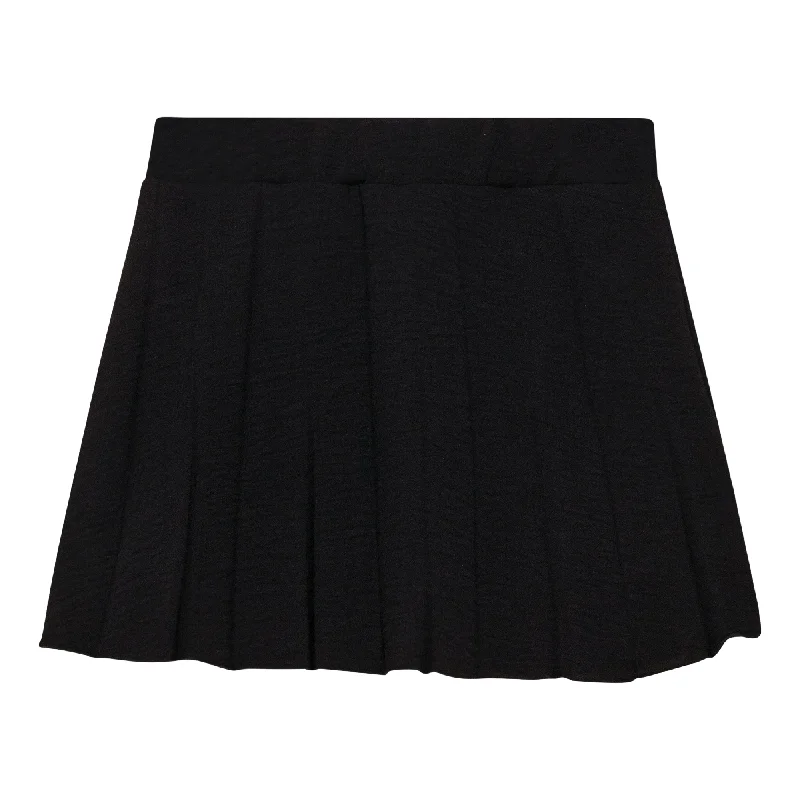 skirt crepe pleated - black