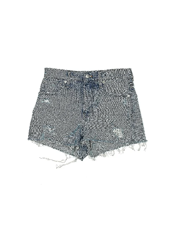 Mid-Rise Denim Shorts