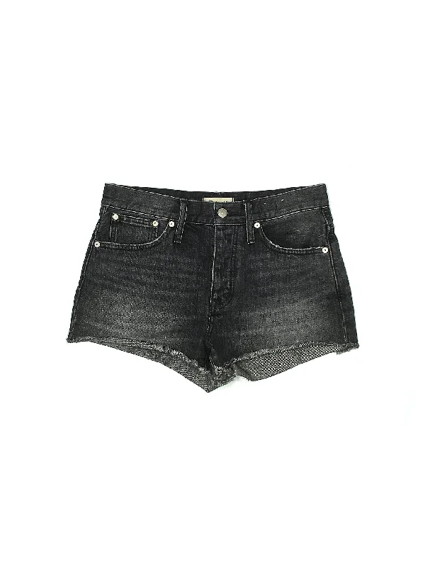 Mid-Rise Denim Shorts in Medium Wash