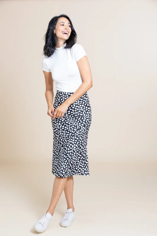 The Marnie Skirt - Black and White Print