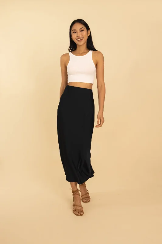 The Olivia Slip Skirt - Midnight