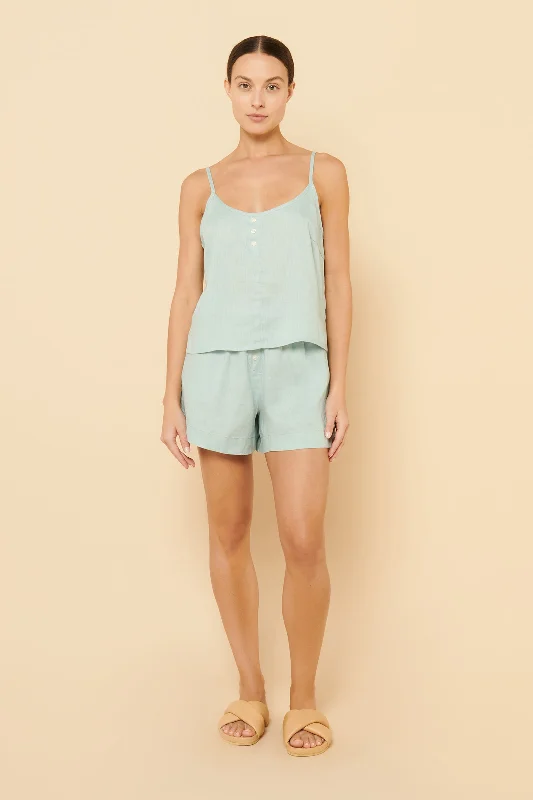 Nude Linen Lounge Short- Lagoon