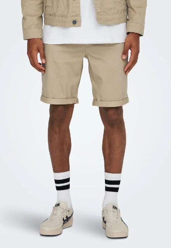 Only & Sons - Ply Life Reg Twill Chinchilla - Shorts