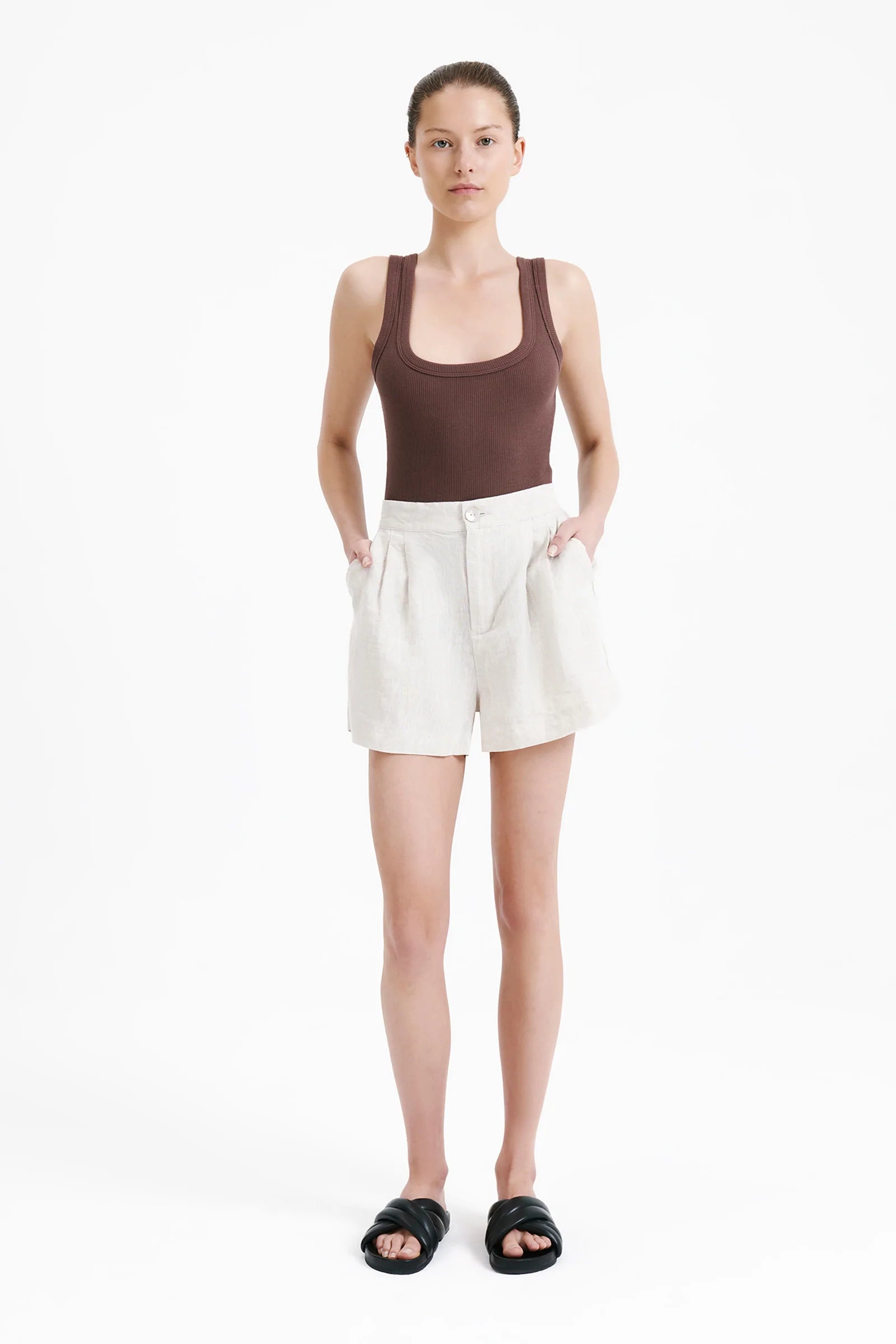 Rynn Linen Short- Natural