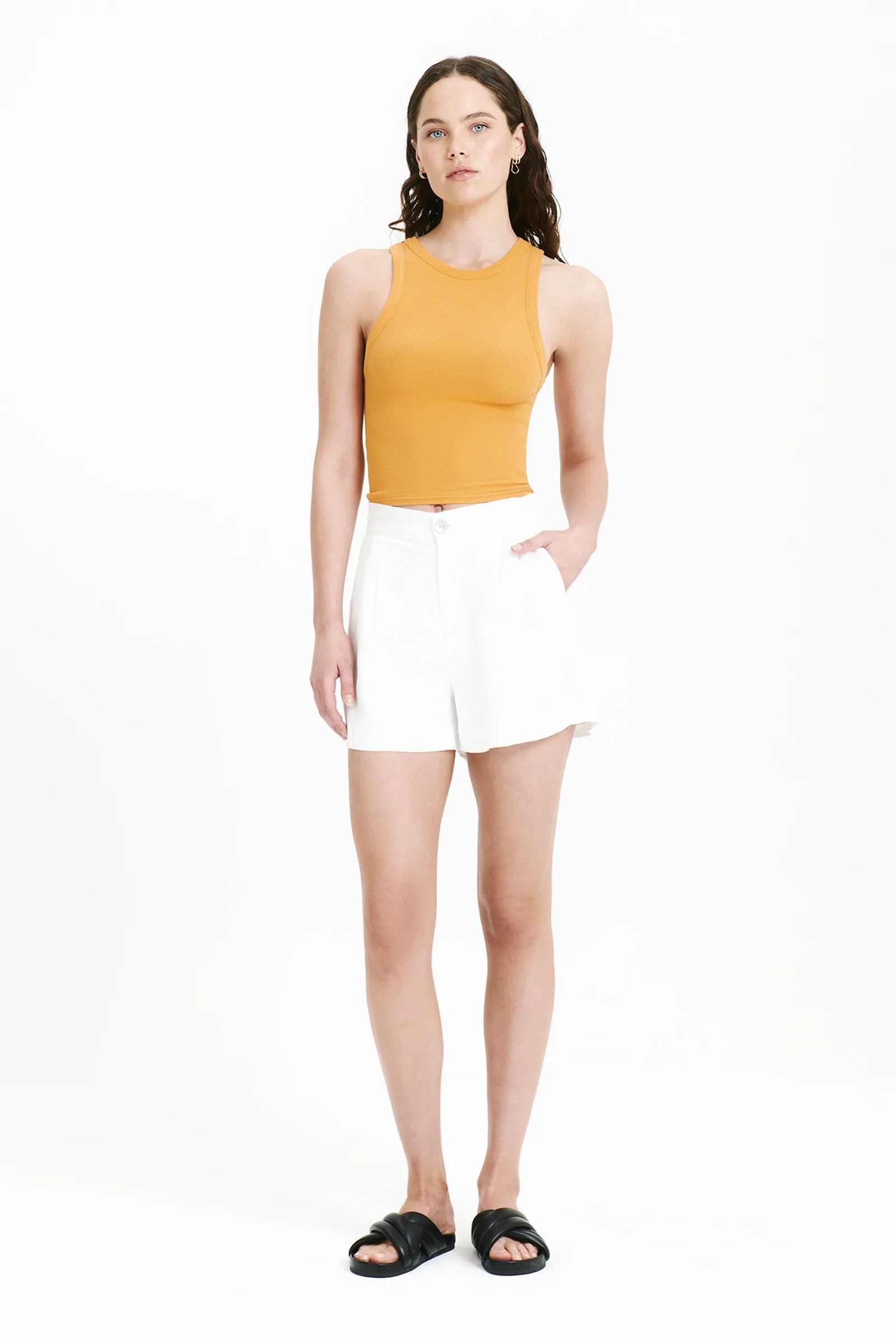 Rynn Linen Short- White