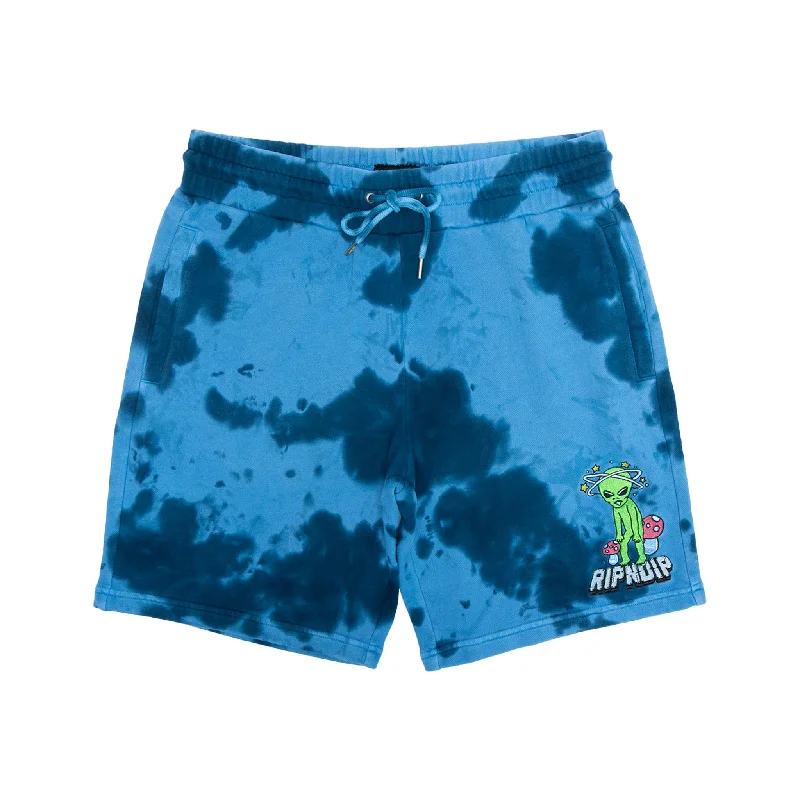 Space Gang Sweatshorts (Navy Lightning Wash)