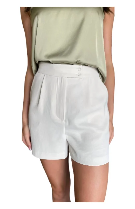 Tailored Shorts In Oyster