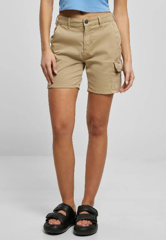 Urban Classics - Ladies High Waist Cargo Unionbeige - Shorts