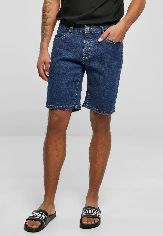 Urban Classics - Relaxed Fit Jeans Mid Indigo Washed - Shorts