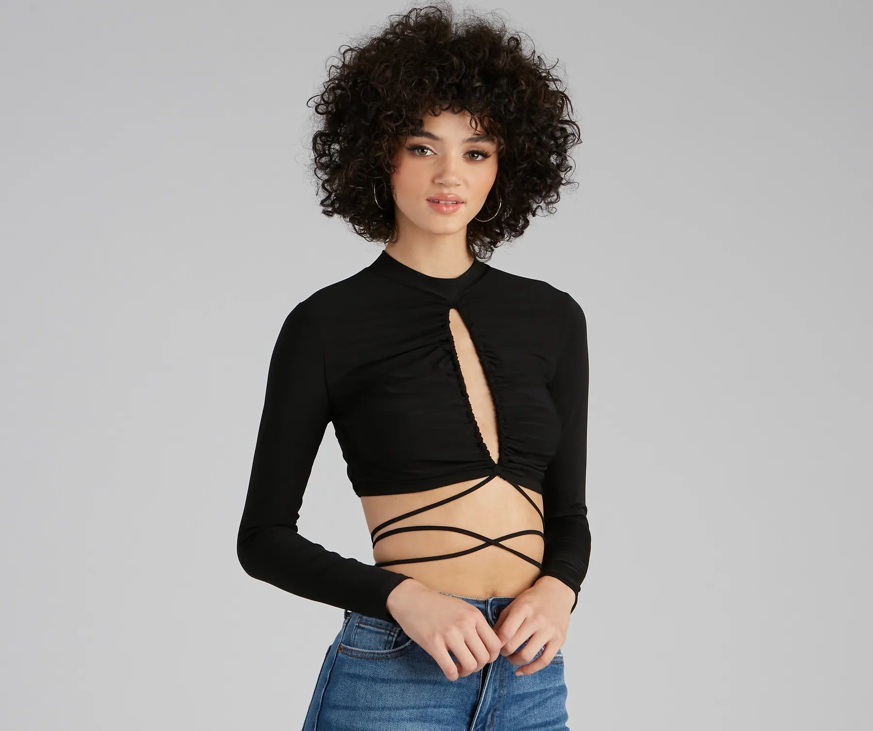 Chic Life Open Back Crop Top