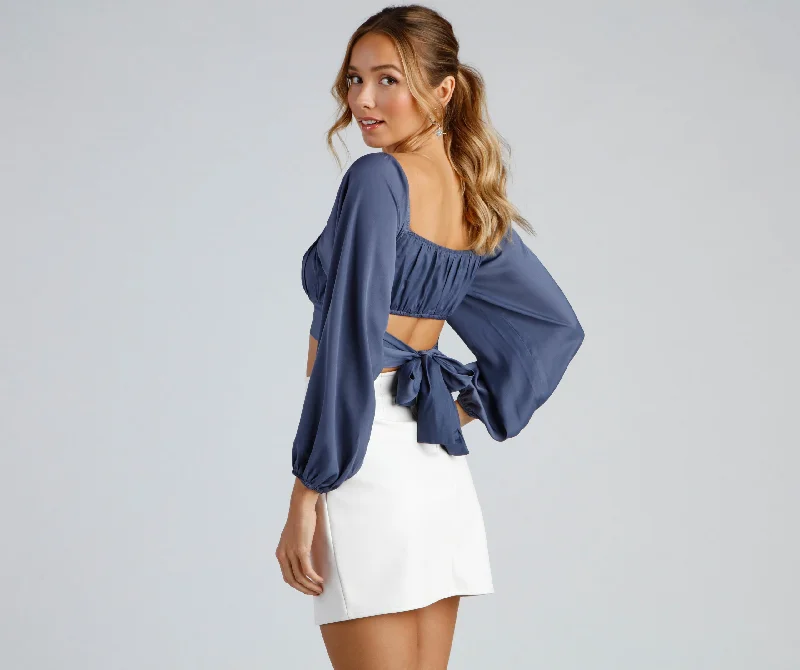 Effortlessly Pretty Cropped Blouse