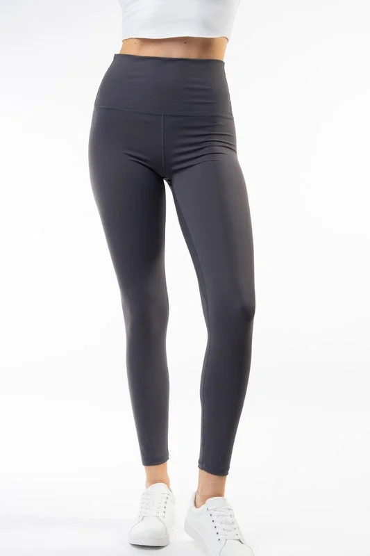 Gym Goals High Waisted Leggings (Charcoal)