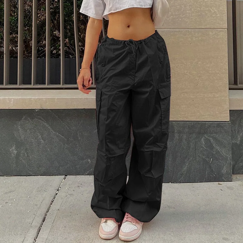 Amy Fashion - Loose Baggy Jogger Cargo Pants Streetwear Outfits