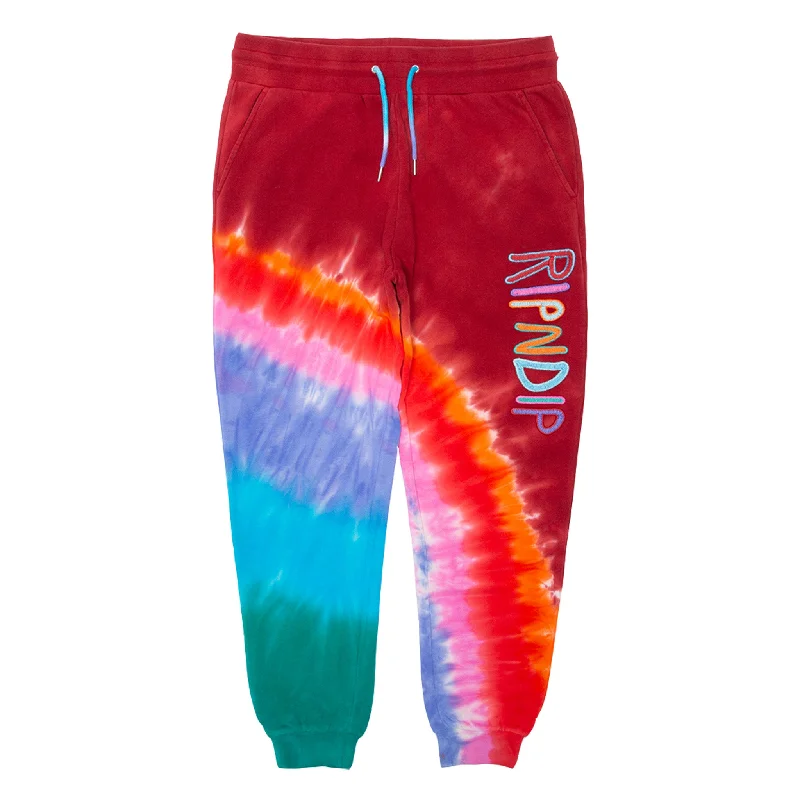 OG Prisma Embroidered Sweatpants (Red Tie Dye)