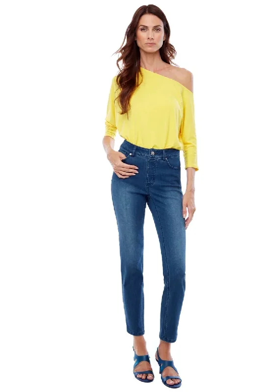 UP-DATED DENIM PANT IN MEDIUM BLUE 67707IUP BY UP!