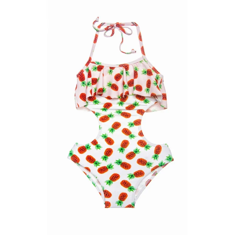 Drama Queen Pineapple Ruffle Monokini