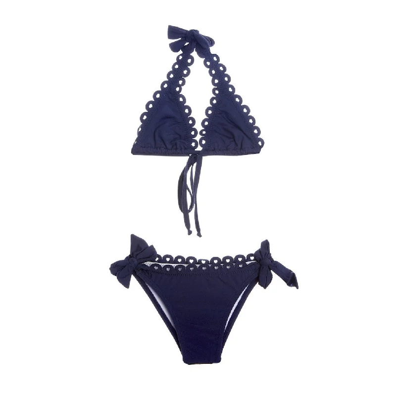 Submarine Navy Triangle Laser Cut Bikini