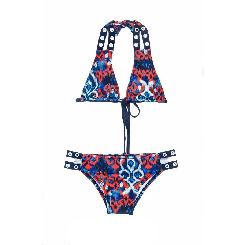 Submarine Tribal Print Grommet Bikini